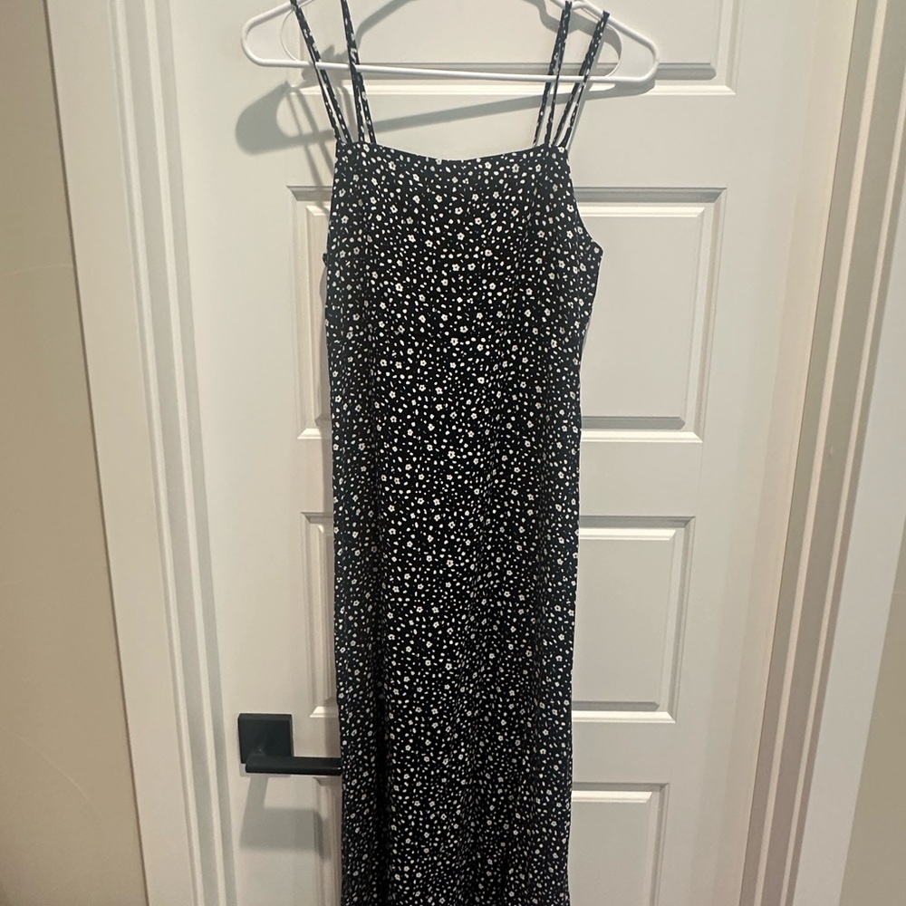 Elegant Black and White Polka Dot Dress